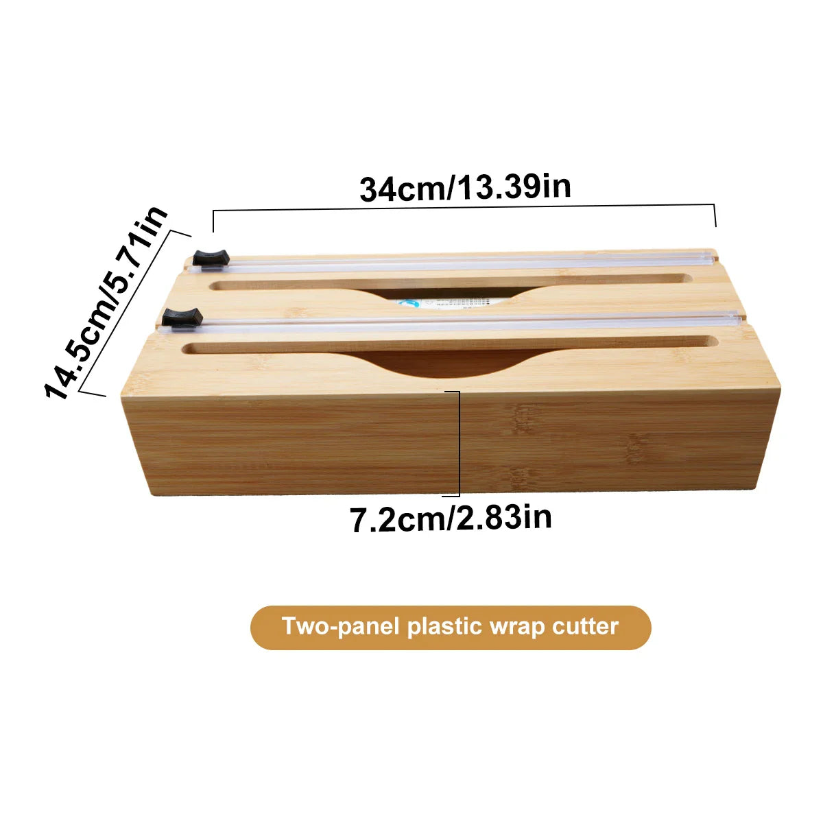 Wrapneat 3 in 1, 2In 1, 4 in 1, and 1 in 1, Wrap Organizer with Cutter and Labels, Plastic Wrap, Aluminum Foil and Wax Bamboo Dispenser for Kitchen Storage Organization Holder for 12" Roll