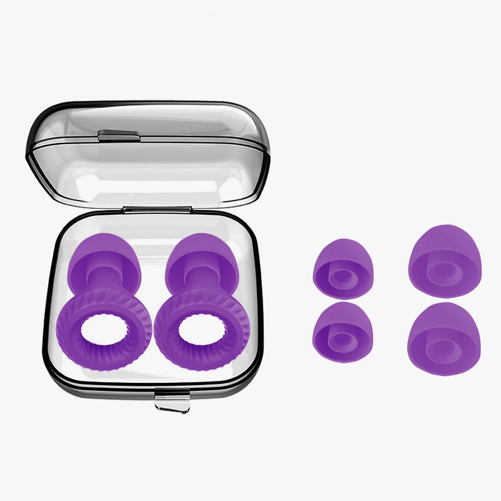 Opal & co Soft Silicone Ear Plugs for Noise Reduction Reusable Earplugs for Sleeping Working Swimming Ear Tips in XS/S/M/L