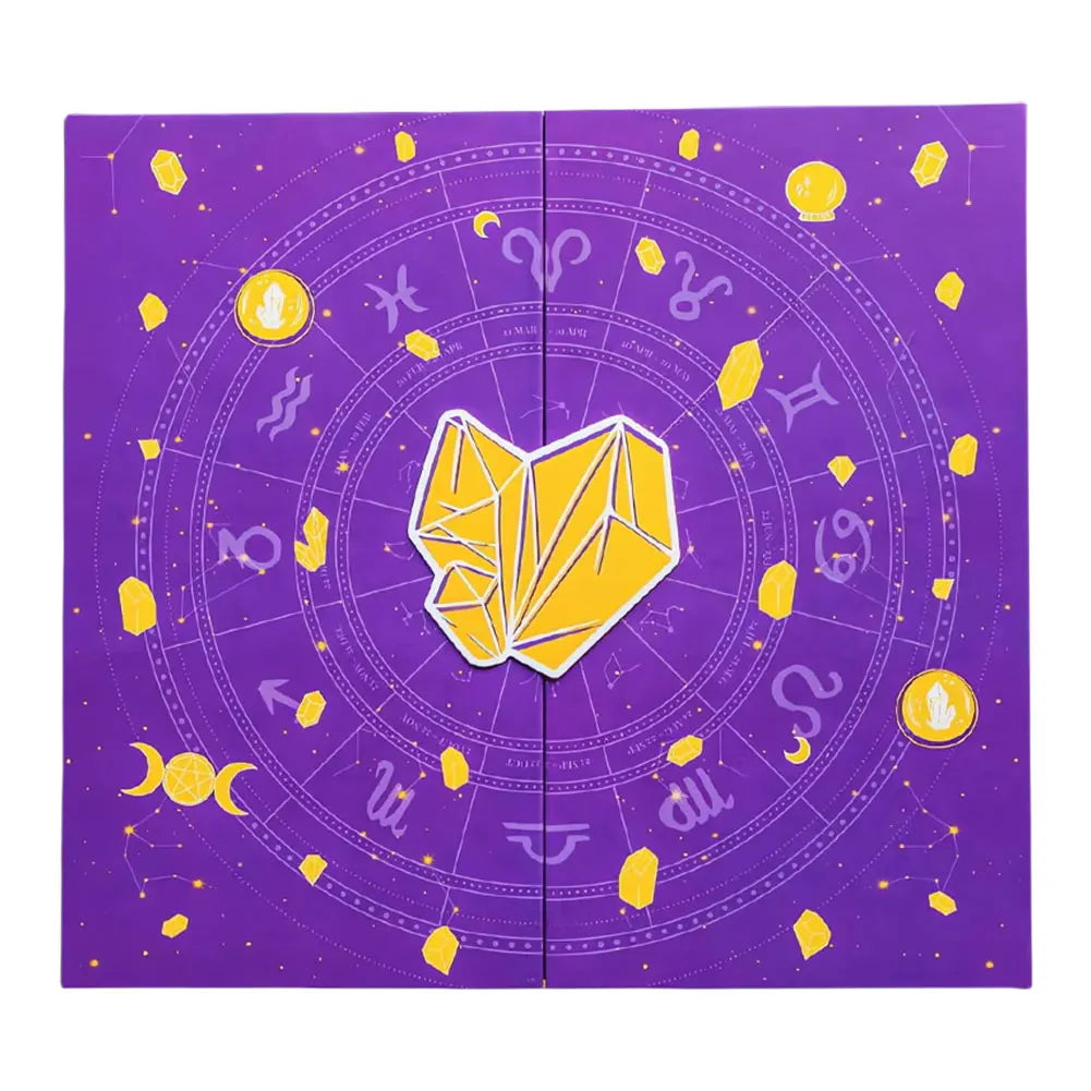 Reiki Crystal Advent Calendar 2025 Halloween Decoration Countdown Calendar Gift Box 24 Day Healing Stones Gifts for Kids Adults