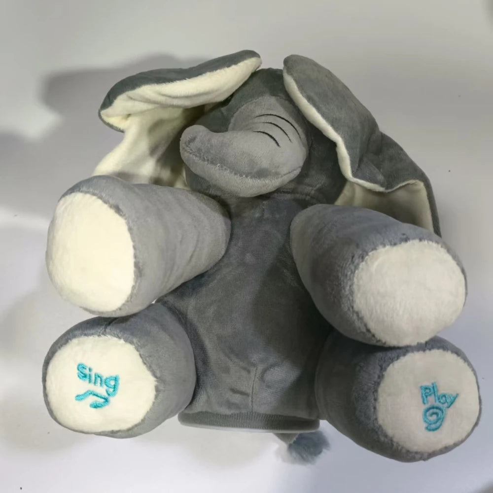 Animated Elephant Toys Plush Singing Elephant with Ears Moving Electric Plush Toy Adorable Elephant Stuffed Animal Toy for Baby'