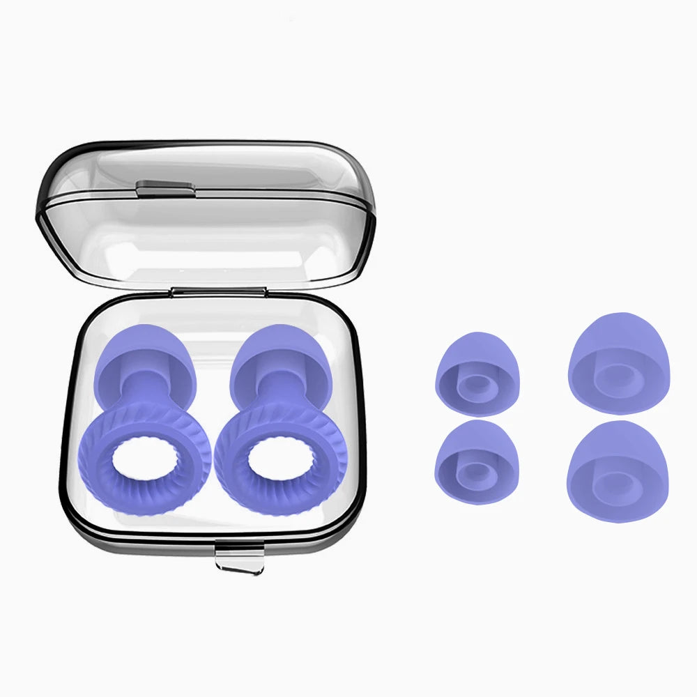 Opal & co Soft Silicone Ear Plugs for Noise Reduction Reusable Earplugs for Sleeping Working Swimming Ear Tips in XS/S/M/L