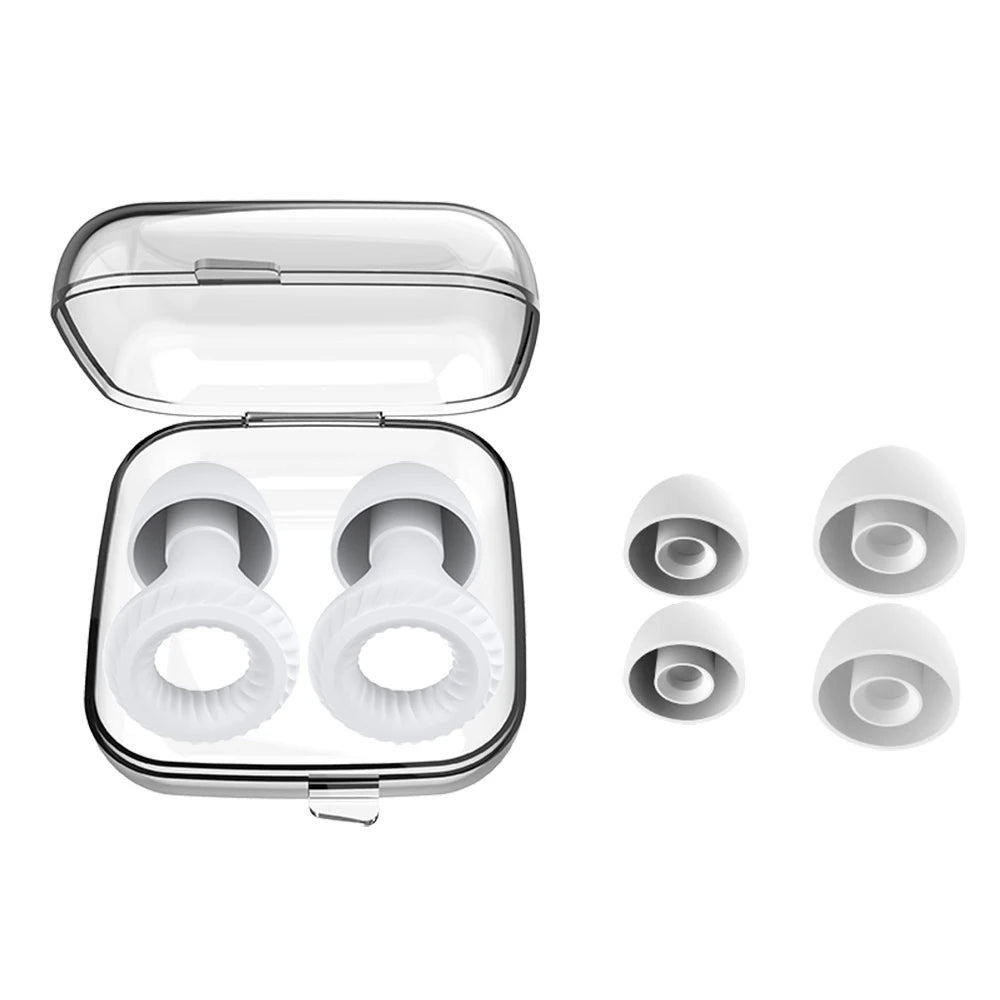 Opal & co Soft Silicone Ear Plugs for Noise Reduction Reusable Earplugs for Sleeping Working Swimming Ear Tips in XS/S/M/L