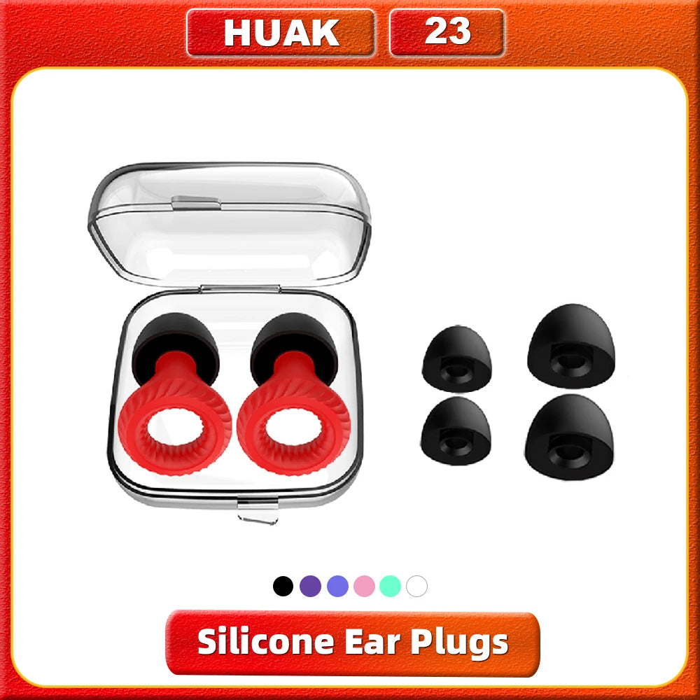 Opal & co Soft Silicone Ear Plugs for Noise Reduction Reusable Earplugs for Sleeping Working Swimming Ear Tips in XS/S/M/L