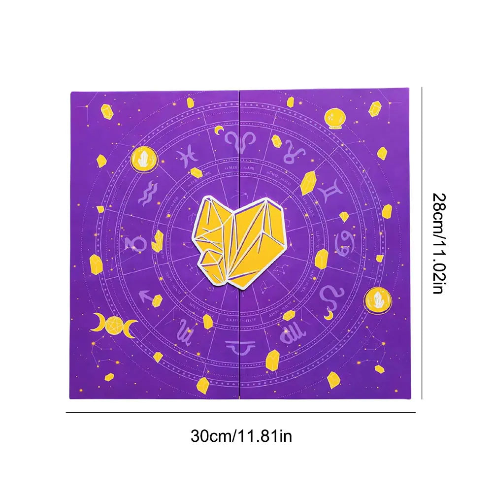 Reiki Crystal Advent Calendar 2025 Halloween Decoration Countdown Calendar Gift Box 24 Day Healing Stones Gifts for Kids Adults