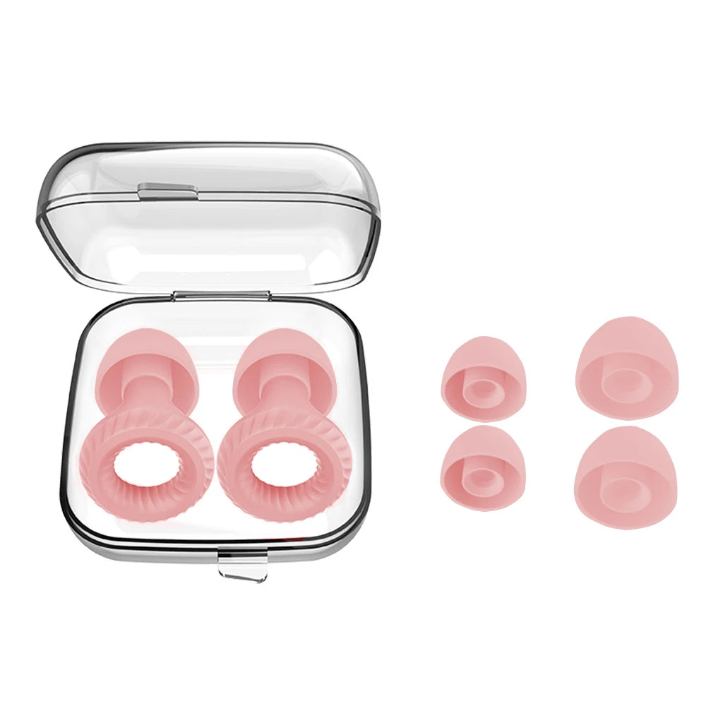 Opal & co Soft Silicone Ear Plugs for Noise Reduction Reusable Earplugs for Sleeping Working Swimming Ear Tips in XS/S/M/L