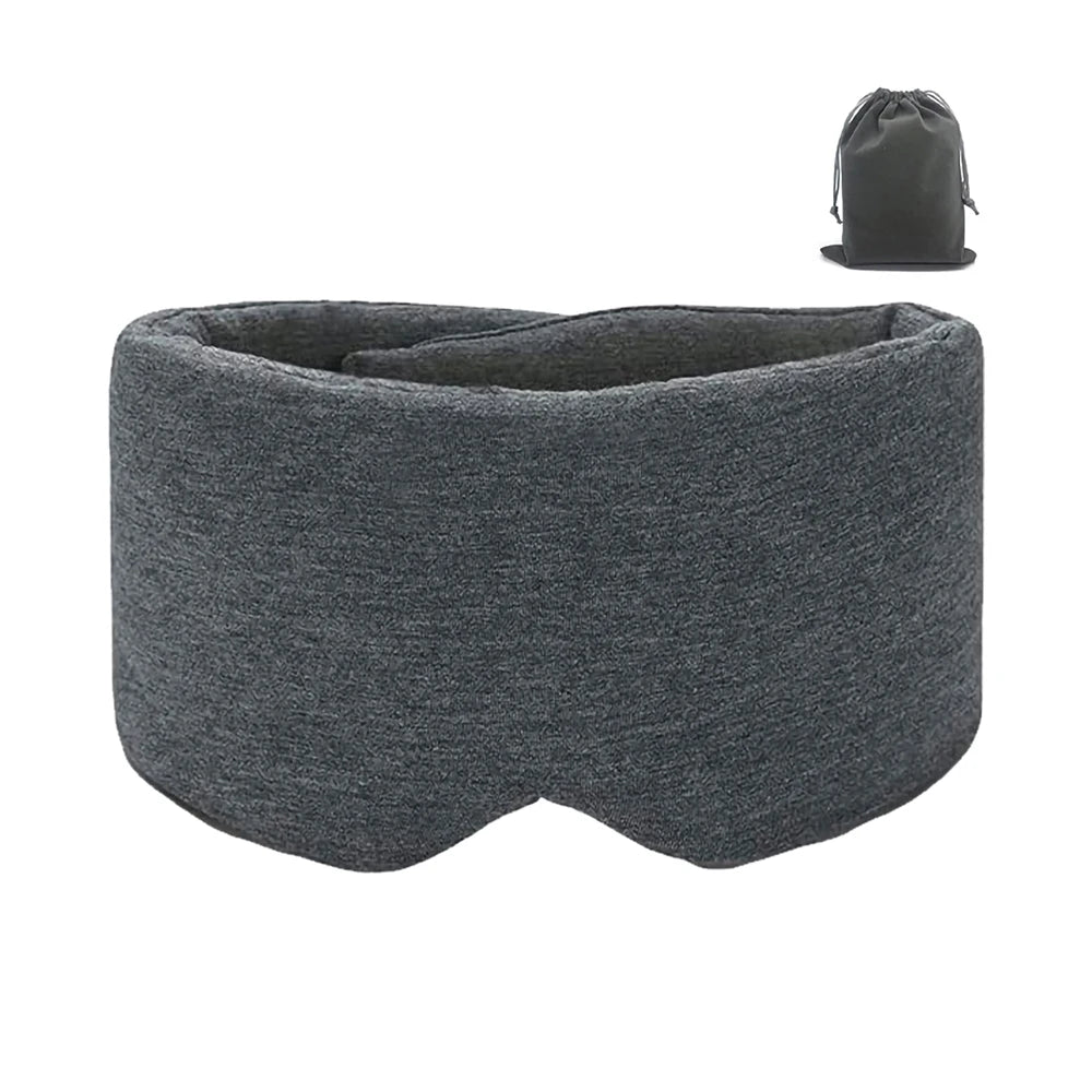 100% Handmade Cotton Sleep Mask Blackout for Side Sleeper,Soft Portable Blackout Eye Covers for Women Men Travel Eyepatch