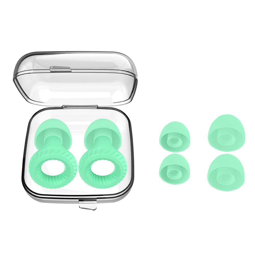 Opal & co Soft Silicone Ear Plugs for Noise Reduction Reusable Earplugs for Sleeping Working Swimming Ear Tips in XS/S/M/L