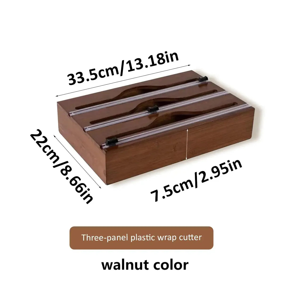 Wrapneat 3 in 1, 2In 1, 4 in 1, and 1 in 1, Wrap Organizer with Cutter and Labels, Plastic Wrap, Aluminum Foil and Wax Bamboo Dispenser for Kitchen Storage Organization Holder for 12" Roll