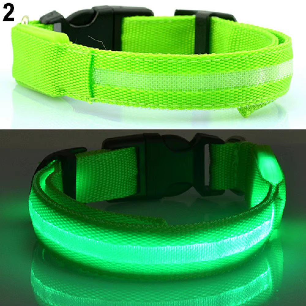 LED Dog Anti-Lost Collar Glowing Luminous LED Light Pet Collar Collar for Small Medium Large Dogs Collars Leads Safety Necklace