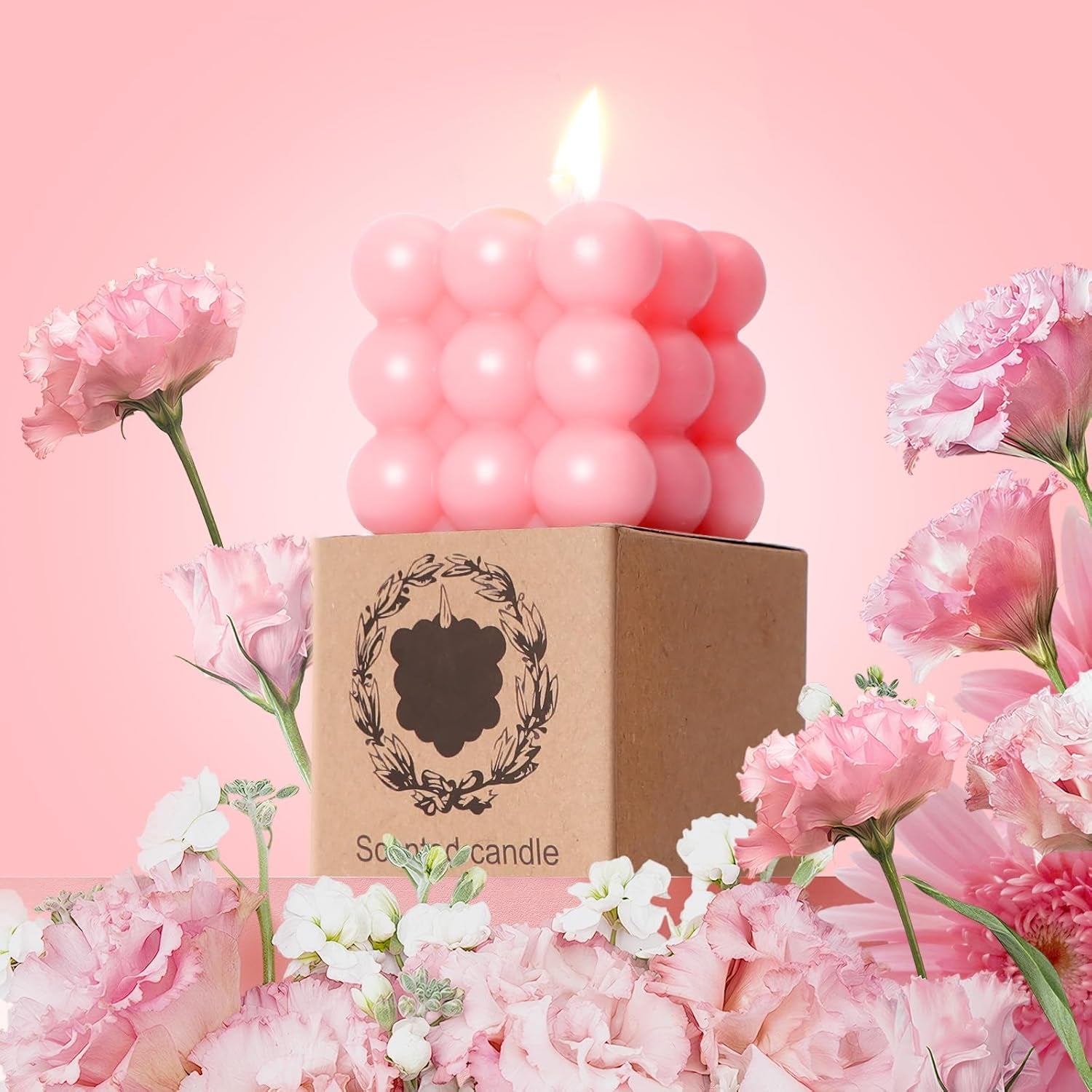 Birthday Gifts for Women, Thank You for Women Mothers Day Gifts for Mom Wife Sister Girlfriend Her -Pink Rose Spa Gift Basket Set